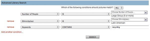 image library instructions - advanced search