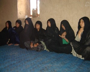 Group of sitting women in Afghanistan