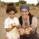 Janelle-and-host-sister-Ouisal-with-henna-RPCV-Morocco