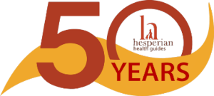 Hesperian 50th year anniversary logo.
