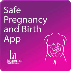 Safe pregnancy and birth app website page