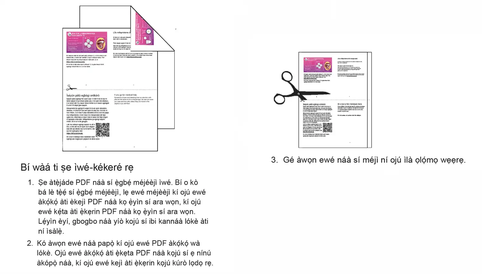 Safe abortion Pamphlet assembly instructions part 1